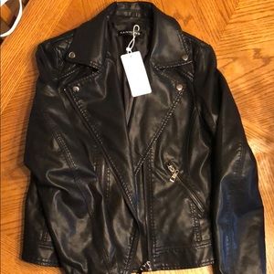Faux Leather Moto Jacket